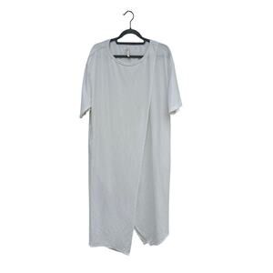Nap Dress Loungewear, White Wrap,‎ Short Sleeve, Oversize, Sz S